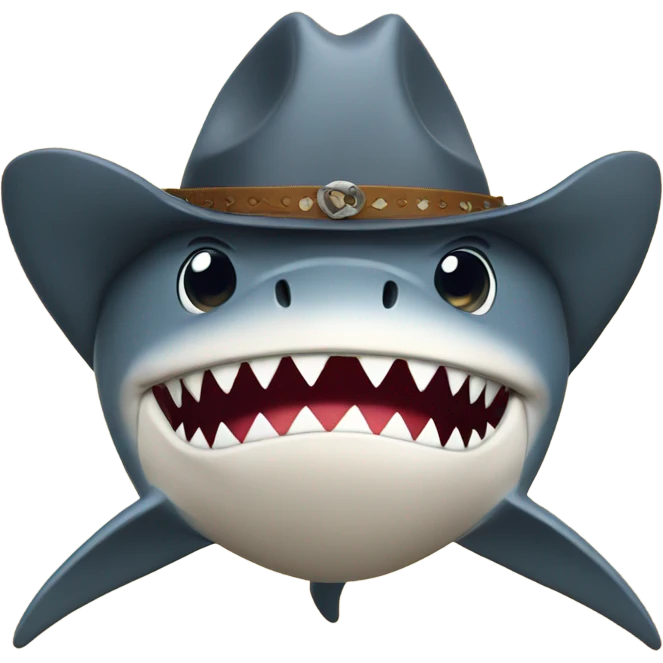 shark with cowboy hat emoji
