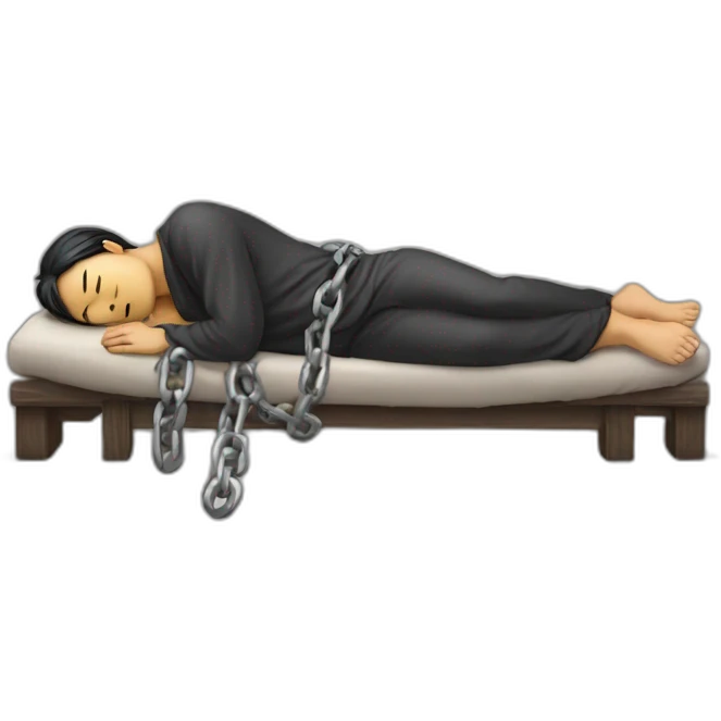 asian-torso-sleeping-chained emoji