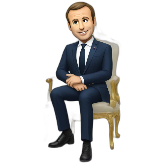 Chat avec macron emoji