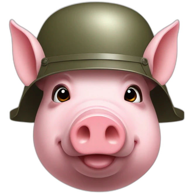 pig in military helmet F.A.S.T. emoji