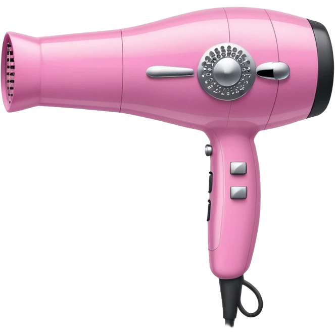 pink elegant blow dryer decorated with sparkles emoji