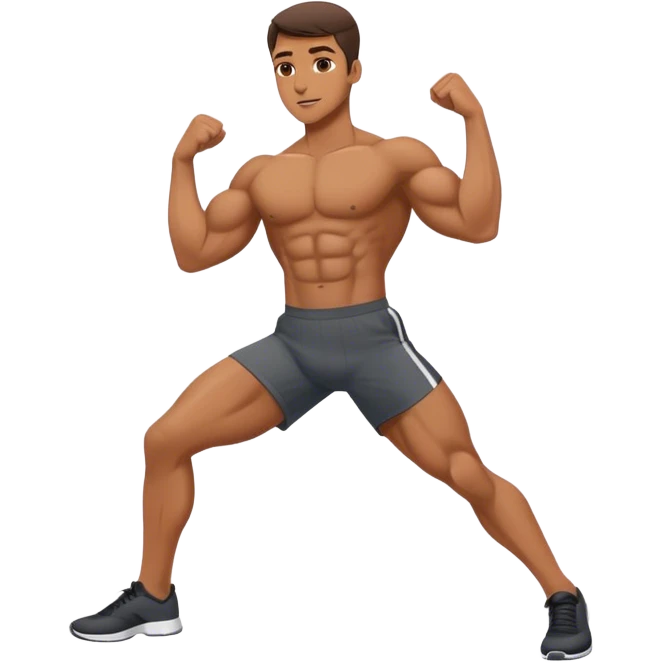 bodybuilder obliques exercise emoji