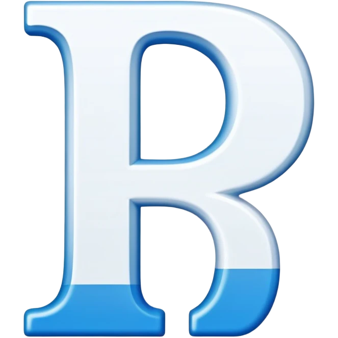 Bold Blue-White Font Big Capital “I” Letter  emoji