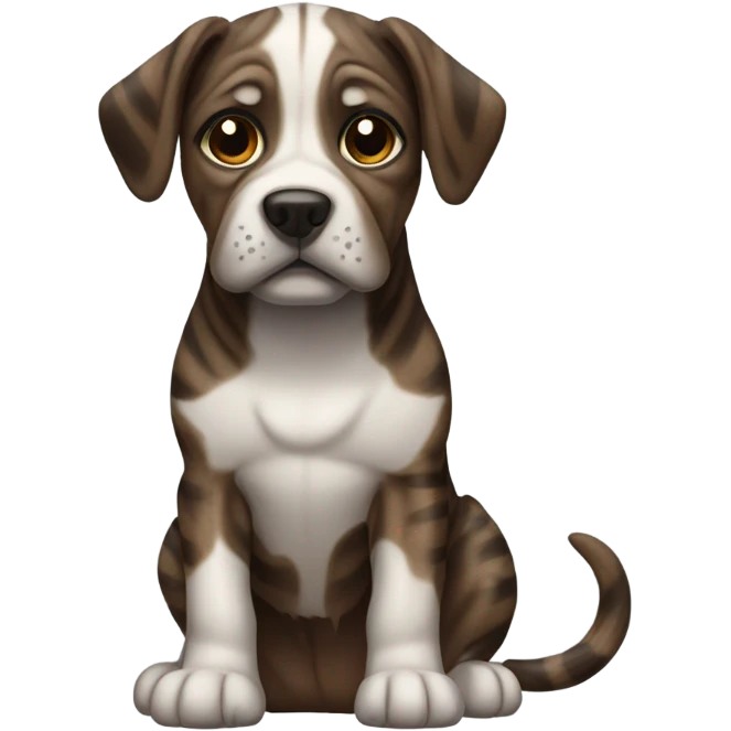 Brindle dog emoji