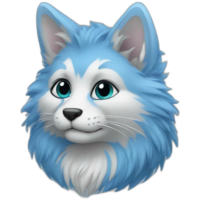 Furry bleu emoji