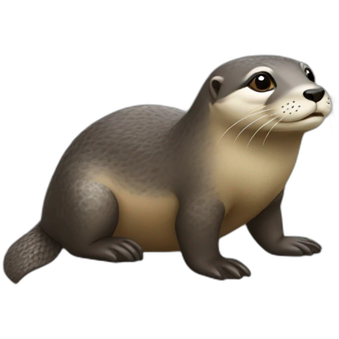 Loutre sur tortue emoji