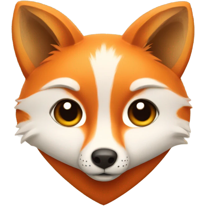 Heart with fox inside emoji