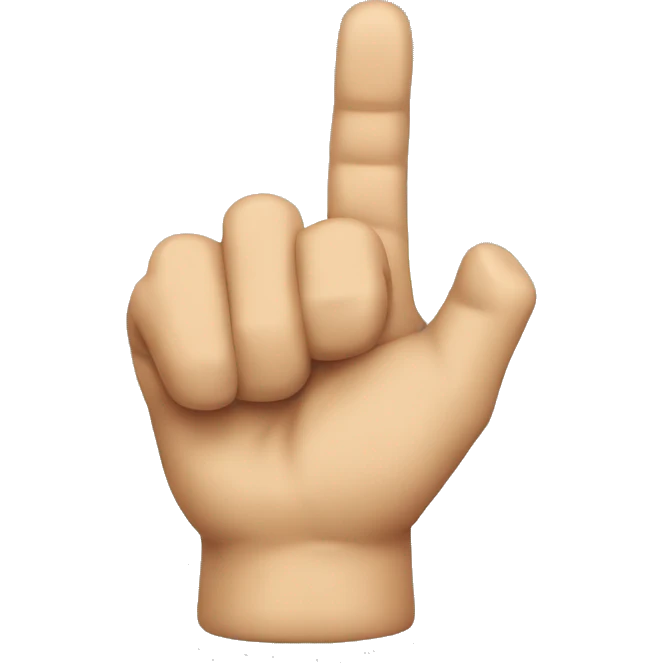 Mano señalando emoji