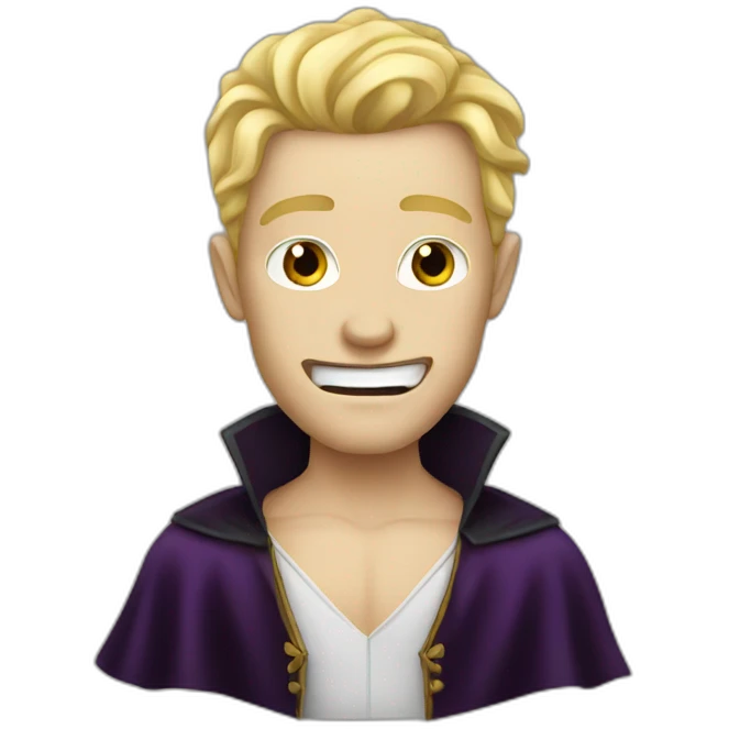 Vampire blond man emoji