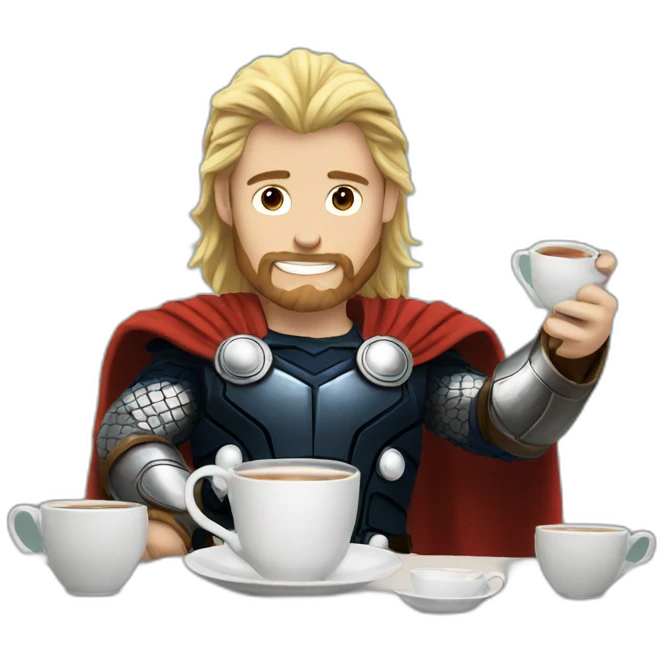 Thor having tea emoji