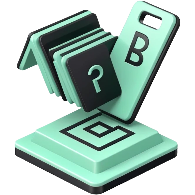 Domanilité Publique (Public Domain), 3D technical icon with black and mint green (#B5F4D3), land classification system with public property designation codes and access regulations emoji