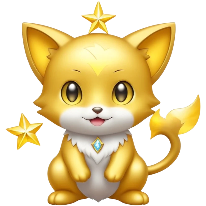 White and Golden Divine Holy Glorious Shiny Sparkly Shinx emoji