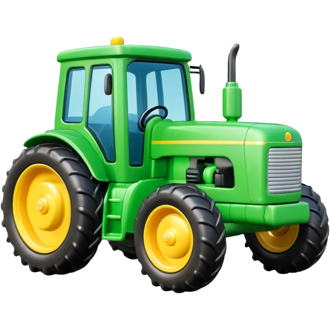 green plastic toy  tractor emoji