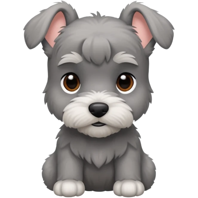 Schauzer mini gris perro mas cute emoji