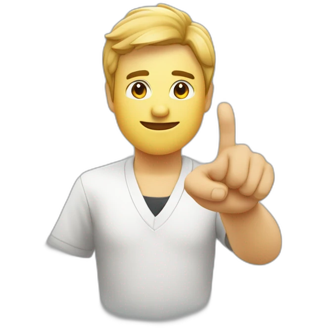 Croiser index et majeur + le pouce sur le côté emoji