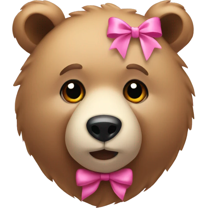 bear with a pink bow emoji