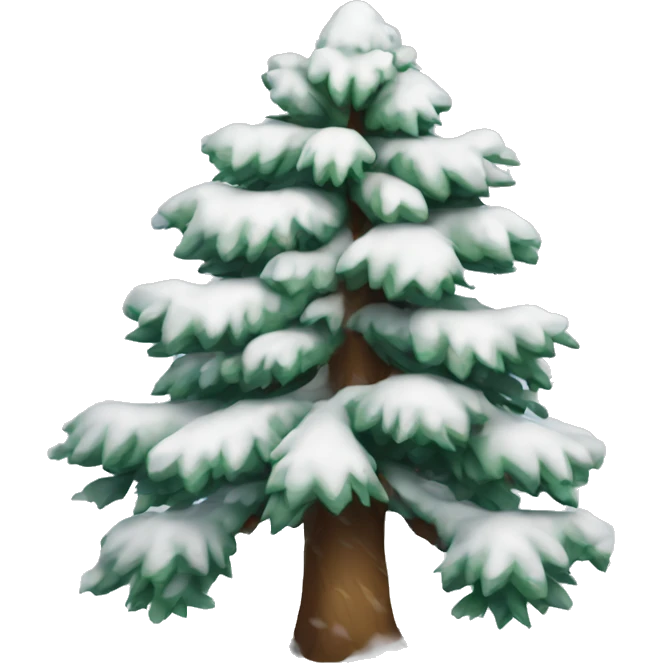 snowy pine tree emoji