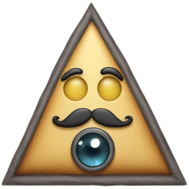 illuminati with mustache emoji