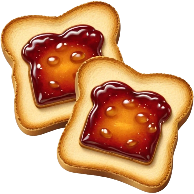 toasts withjam on top emoji