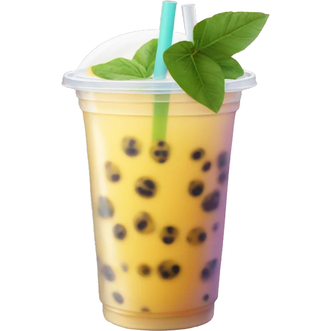 passion fruit bubble tea  emoji