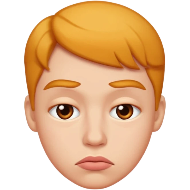 Make a grumpy kissy face emoji