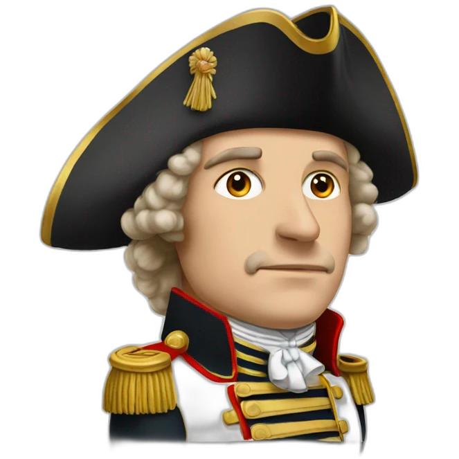 Napoleón drawing with stick emoji