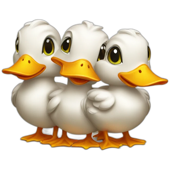 Three-ducks-with-roller emoji