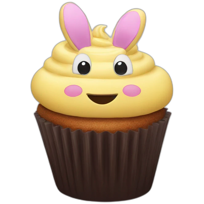 Happy Easter cupcake emoji
