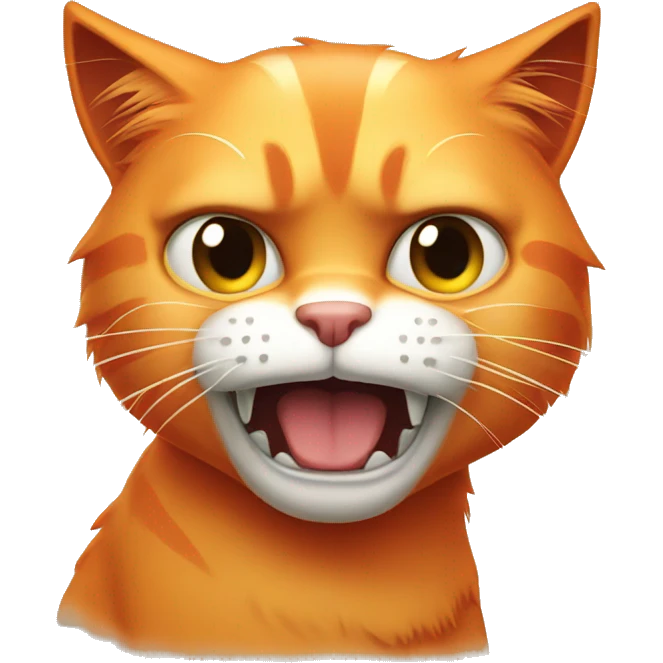 mad orange cat emoji