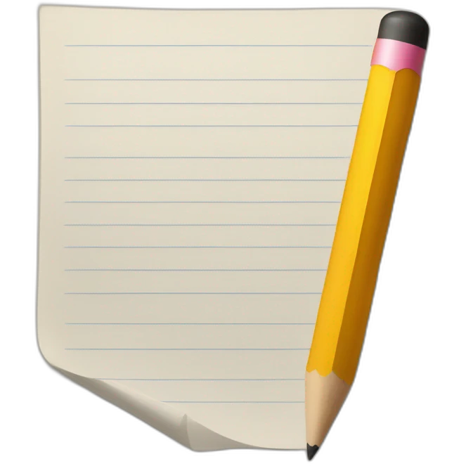 writing down on paper pencil emoji