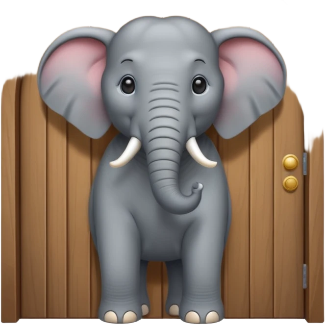Elephant with a door emoji