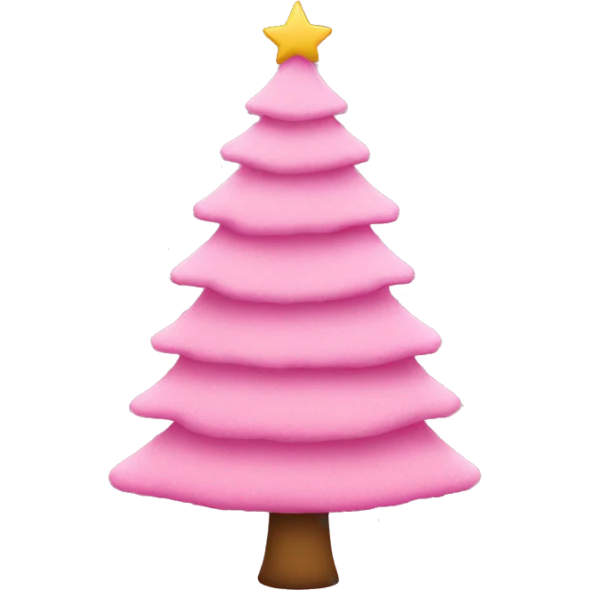 pink christmas tree  emoji