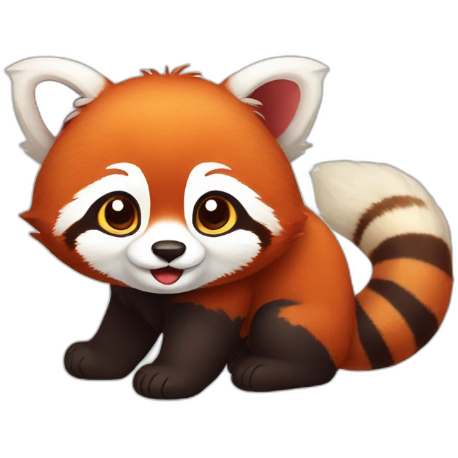 Cute red panda emoji