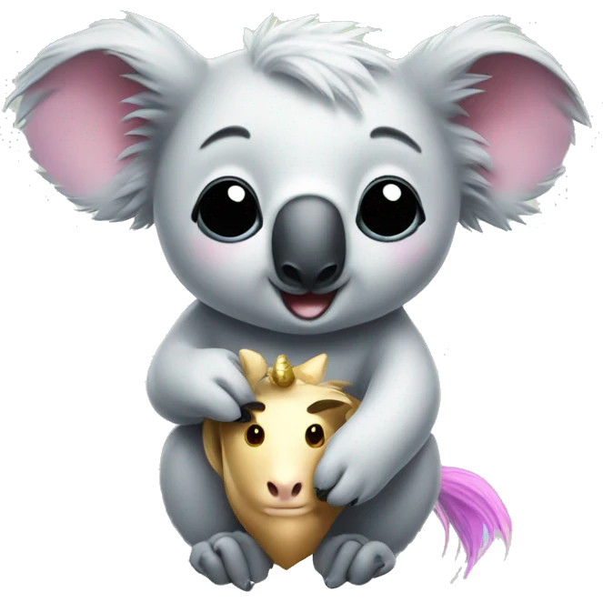 Koala with a unicorn  emoji