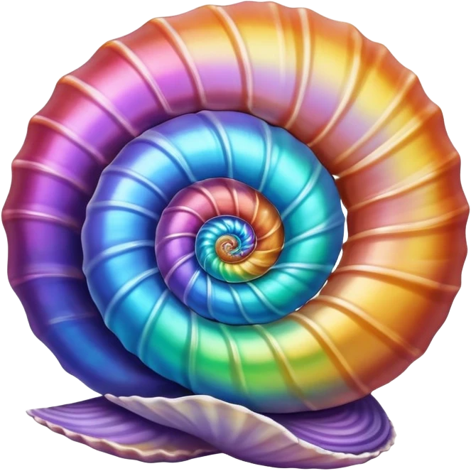 Rainbow seashell  emoji