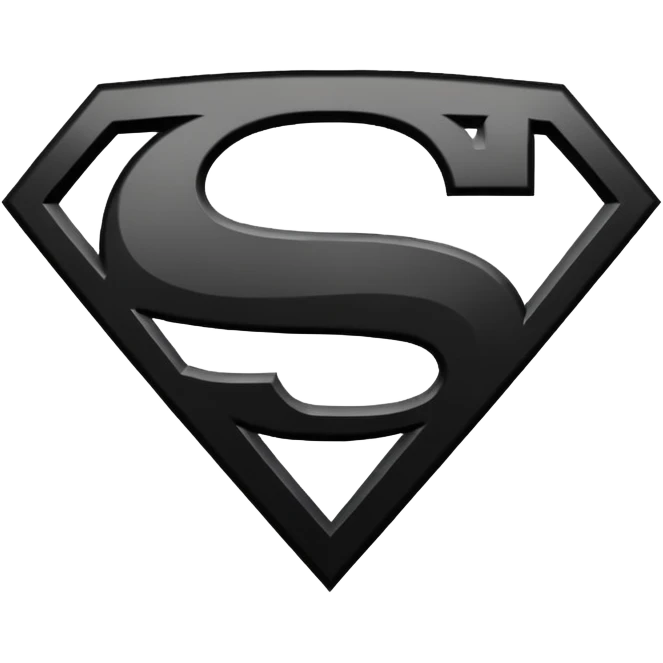 Superman Symbol batman v superman black white emoji
