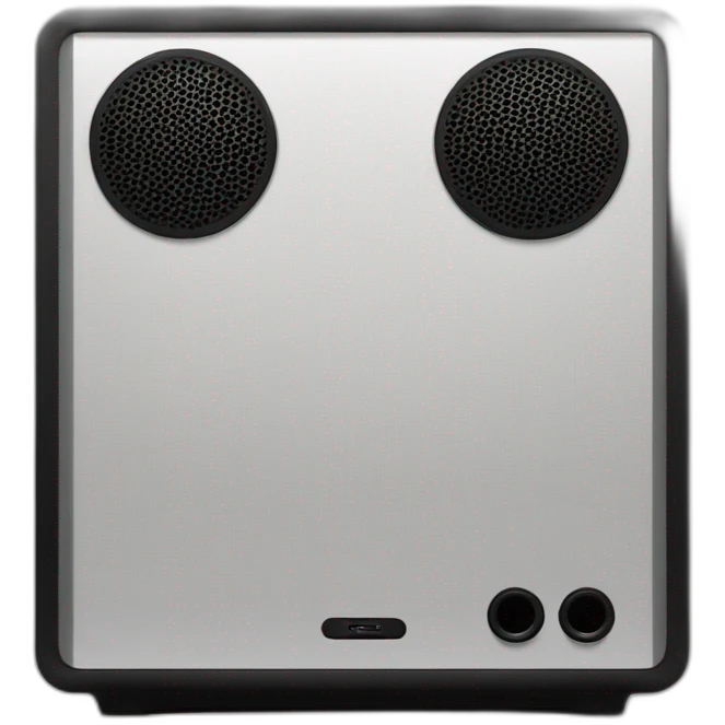 desktop computer speakers, 2 in black emoji