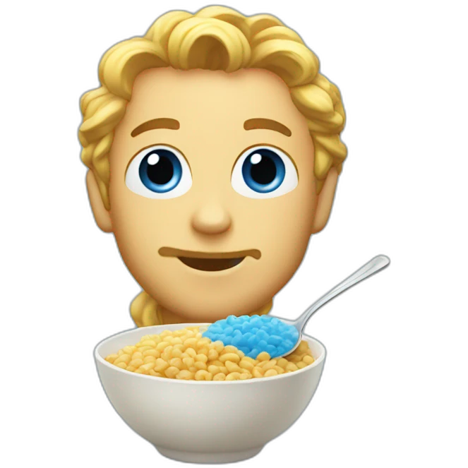 Blue cereal emoji