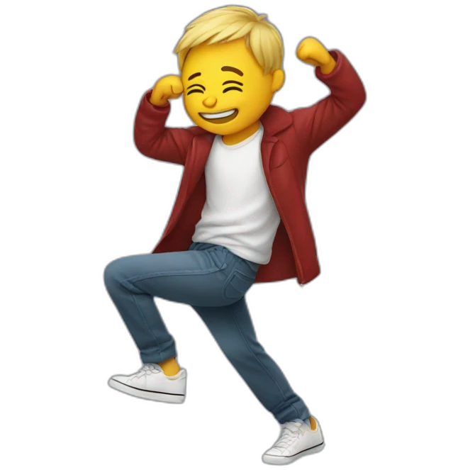 boy dancing the dabing emoji