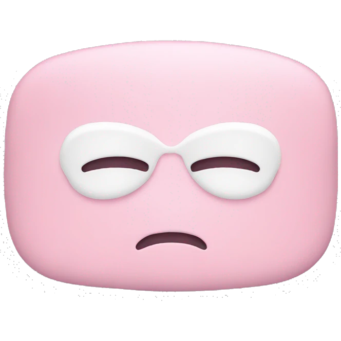 Soft pink sleeping mask on itself emoji