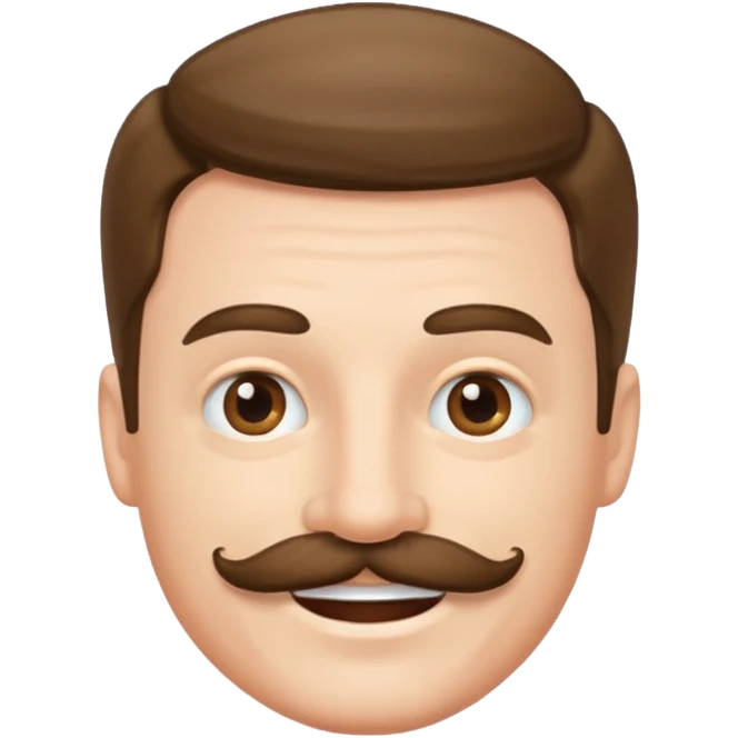 White man mustache emoji