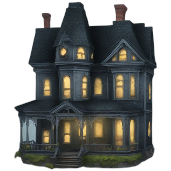Haunted Victorian house emoji