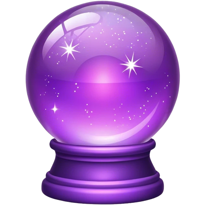 crystal ball purple with sparkles emoji