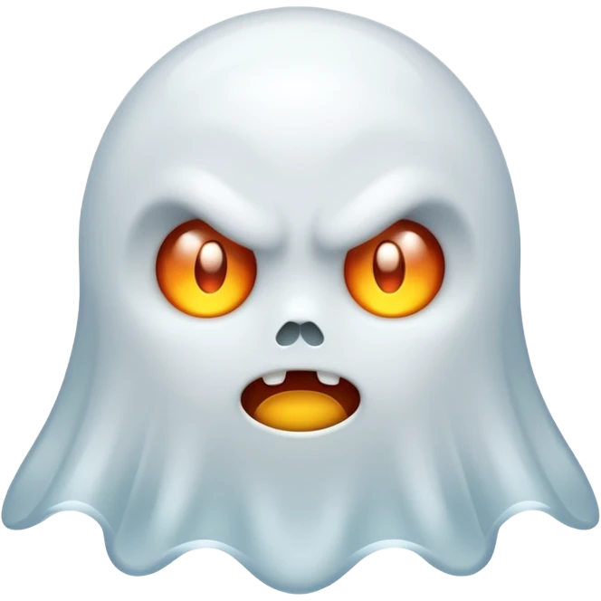 cute ghost angry emoji