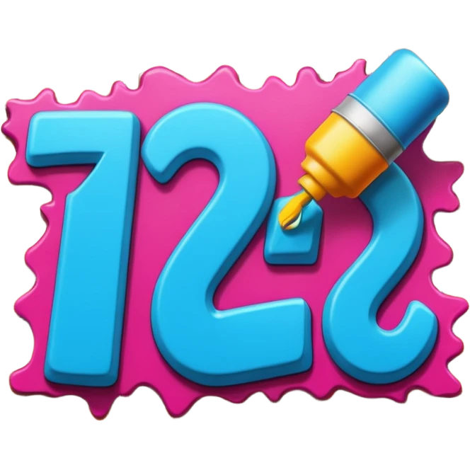 Граффити надпись: 72 emoji