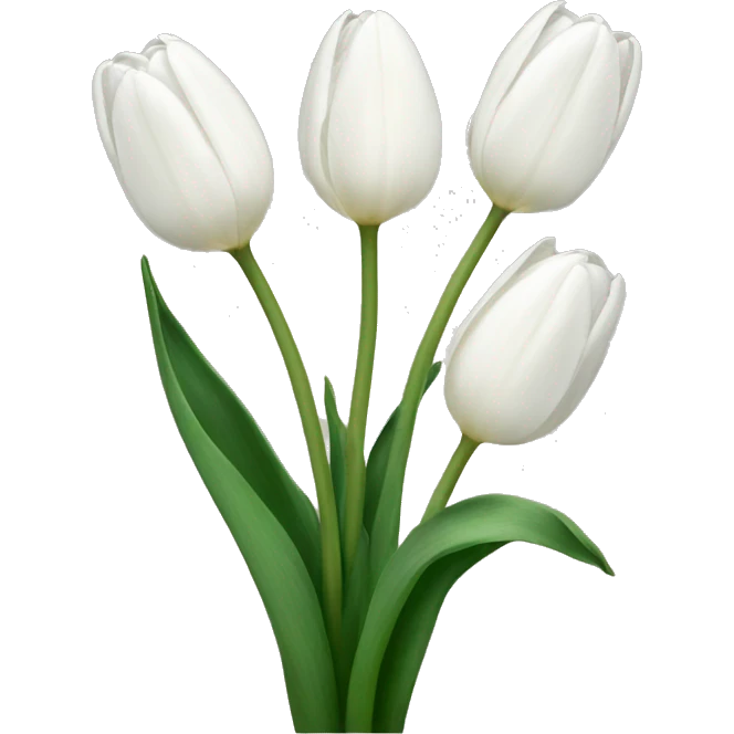White tulips emoji