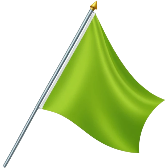 Lime Green triangle flag emoji