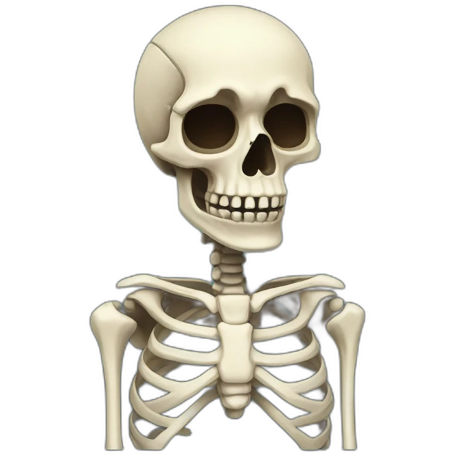 skeleton on a capipara emoji