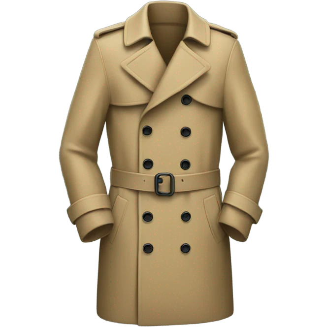trench coat buttoned to the top emoji