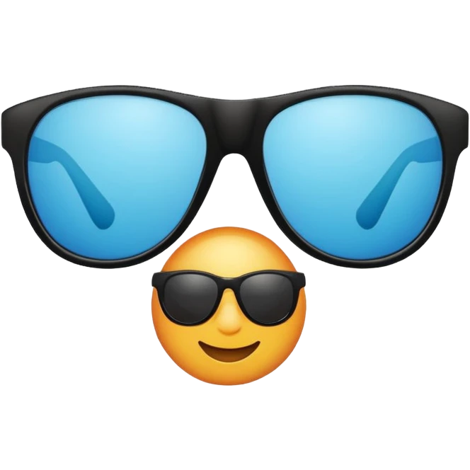 Sunglasses with the number 67 on them emoji